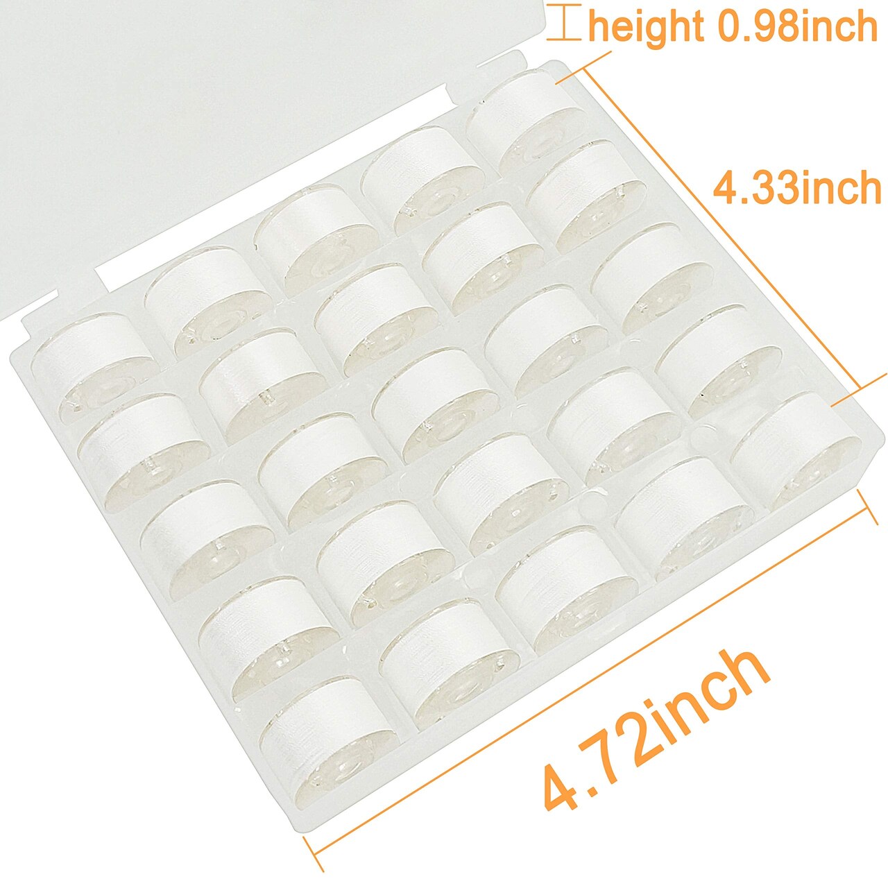25 Pieces White 60S/2 (90WT) Prewound Bobbin Thread Plastic Size A SA156 for Embroidery and Sewing Machines DIY Embroidery Thread Sewing Thread Cottonized Soft Feel Polyester Thread